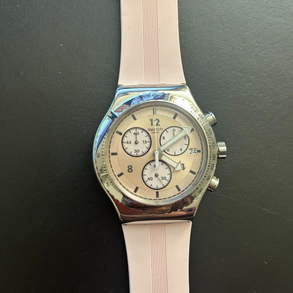 Swatch Poppingly Pink Watch 43mm NEW